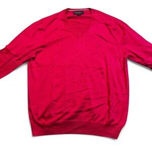Brooks brothers pink v-neck supima cotton sweater‎ size large